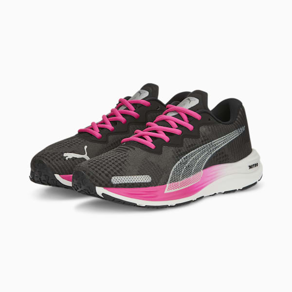 Velocity NITRO™ 2 Fade Women's Running Shoes, PUMA Black-Ravish-PUMA Silver, extralarge-AUS