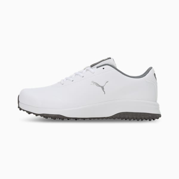 Fusion Tech Spikeless Men's Golf Shoes, PUMA White-QUIET SHADE, extralarge-IND