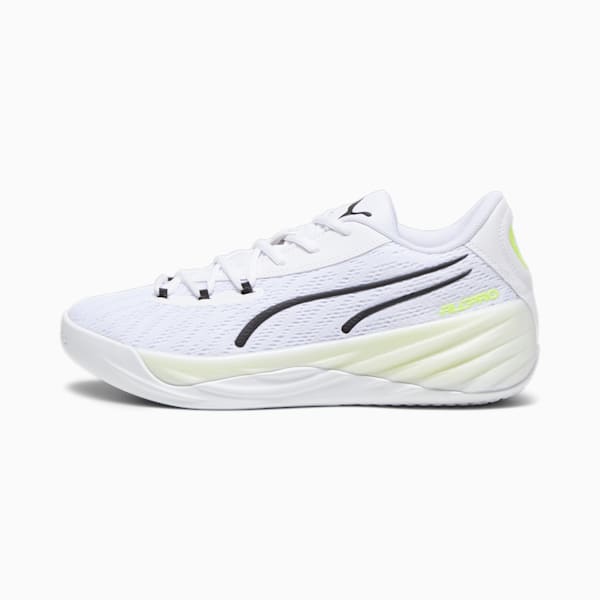 All-Pro NITRO Basketball Shoes, PUMA White-Lime Squeeze, extralarge-GBR