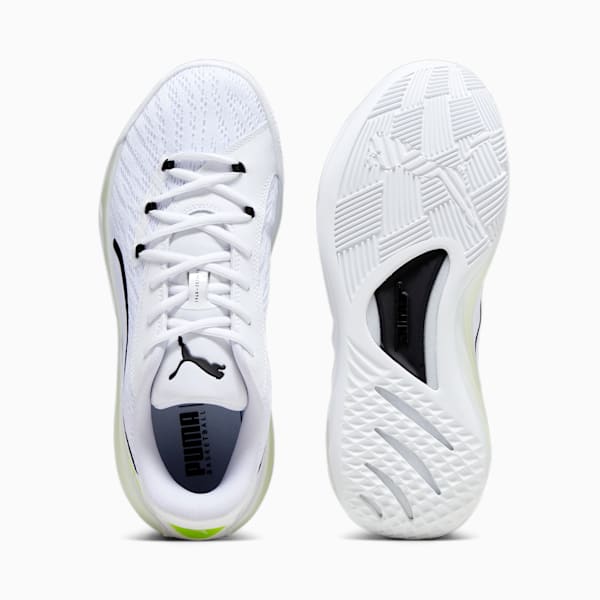 All-Pro NITRO Unisex Basketball Shoes, PUMA White-Lime Squeeze, extralarge-IND