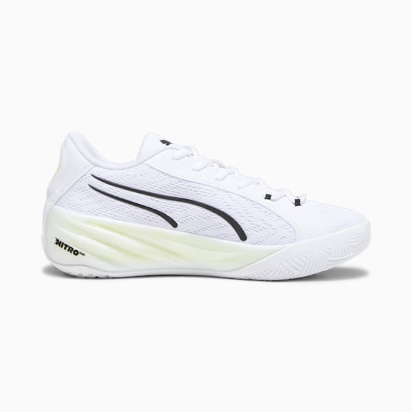 All-Pro NITRO Unisex Basketball Shoes, PUMA White-Lime Squeeze, extralarge-IND