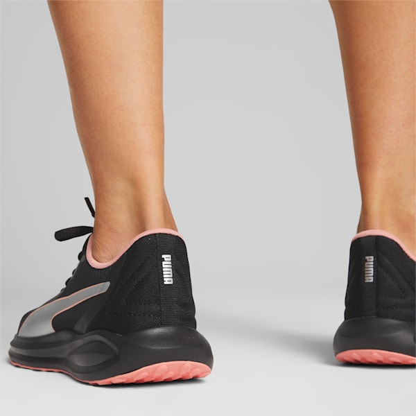 Twitch Runner Metallic Women's Running Shoes, PUMA Black-Hibiscus Flower, extralarge-IND