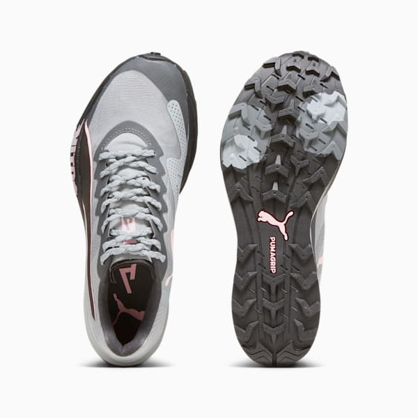 Tenis de carrera de montaña para mujer Fast-Trac Apex NITRO, Koral Ice-Cool Mid Gray-PUMA Black, extralarge