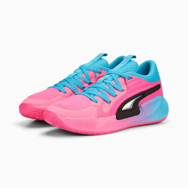 Court Rider Chaos Imbalance Men's Basketball Shoes, Fluro Pink Pes-Bright Aqua, extralarge
