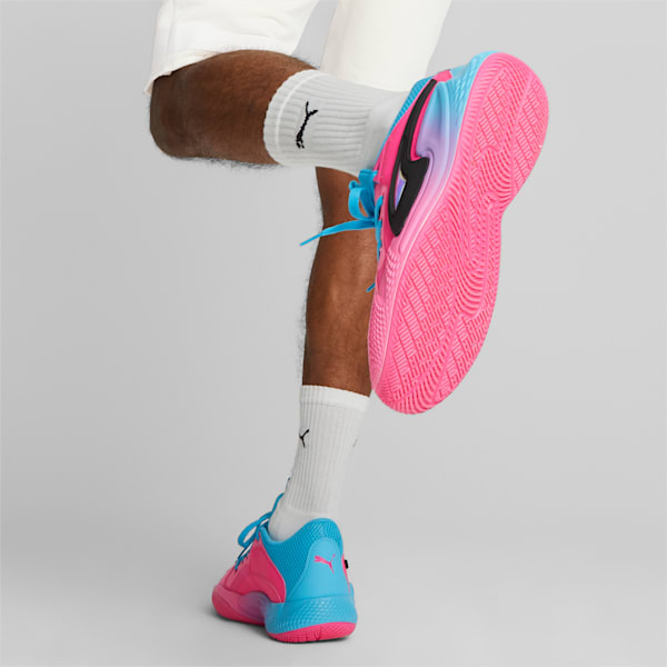 Zapatos de básquetbol Court Rider Chaos Imbalance, Fluro Pink Pes-Bright Aqua, extralarge