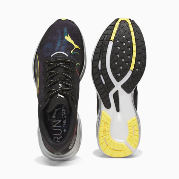 Deviate NITRO 2 'Marathon Series' Men's Running Shoes, PUMA Black-Yellow Blaze-Strawberry Burst, extralarge-IND