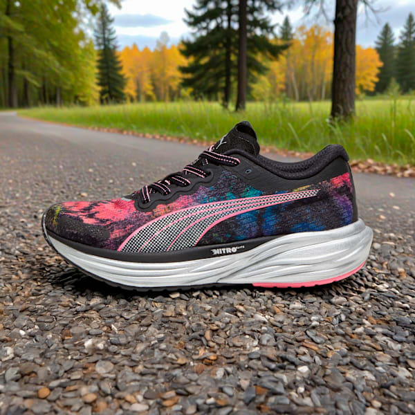 Deviate NITRO™ 2 'Marathon Series' Women's Running Shoes, PUMA Black-Strawberry Burst-Yellow Blaze, extralarge-IND