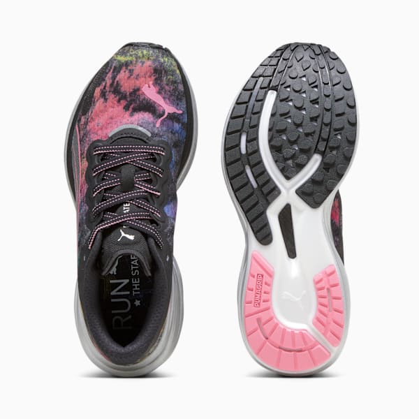 Tenis para correr Deviate NITRO 2 'Marathon Series' para mujer, PUMA Black-Strawberry Burst-Yellow Blaze, extralarge