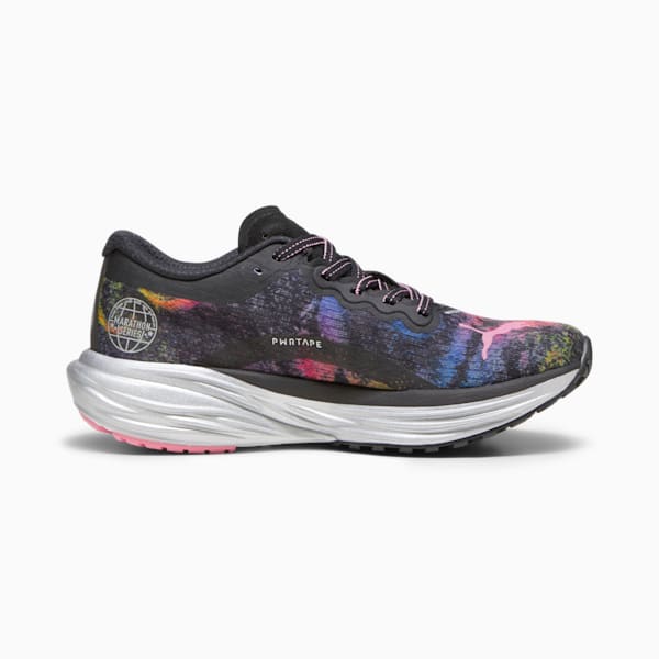 Deviate NITRO™ 2 'Marathon Series' Women's Running Shoes, PUMA Black-Strawberry Burst-Yellow Blaze, extralarge-IND