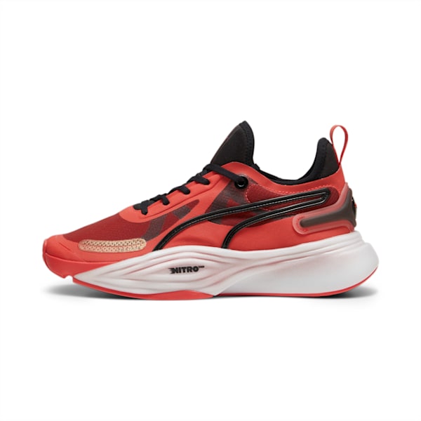 メンズ パワー ニトロ スクエアード トレーニング シューズ, Active Red-PUMA Black, extralarge-JPN