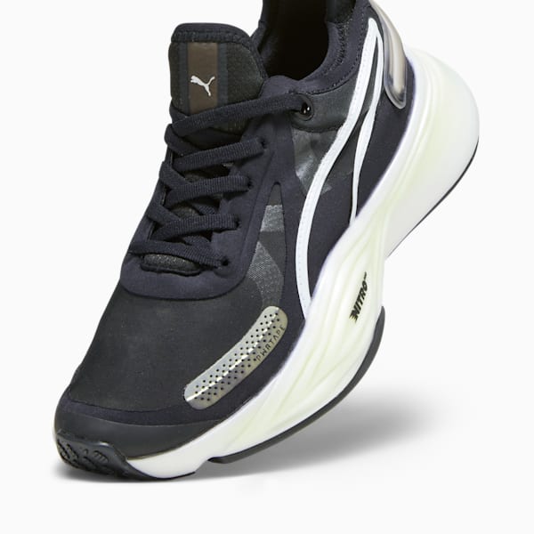 Tenis de entrenamiento PWR NITRO Squared para mujer, PUMA Black-PUMA White, extralarge