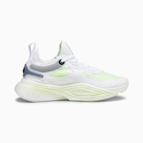 Tenis de entrenamiento PWR NITRO Squared para mujer, PUMA White-Speed Green, extralarge