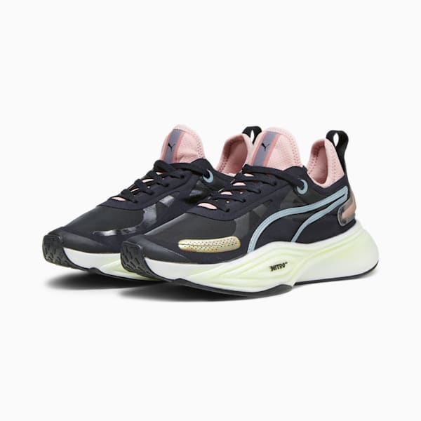 Tenis de entrenamiento PWR NITRO Squared para mujer, PUMA Black-Bold Blue-Future Pink, extralarge
