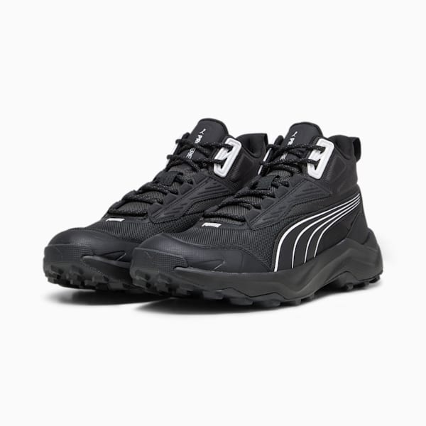 Obstruct Pro Mid Unisex Trail Running Shoes, PUMA Black-Dark Coal-PUMA White, extralarge-IND