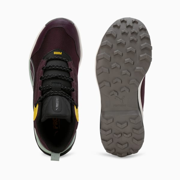 Obstruct Pro Mid Trail Running Shoes, Midnight Plum-Green Fog, extralarge-IND