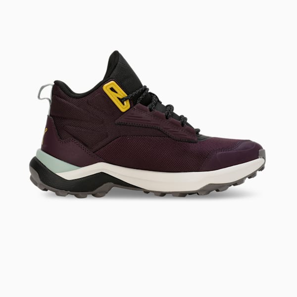 Obstruct Pro Mid Trail Running Shoes, Midnight Plum-Green Fog, extralarge-IND