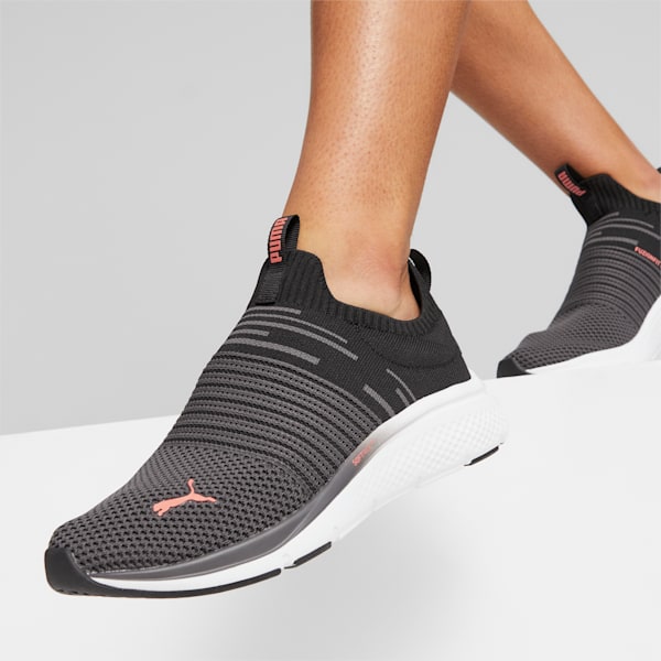 ユニセックス ソフトライド プロ エコー スリップ オン ランニングシューズ, PUMA Black-PUMA White-Fire Orchid, extralarge-JPN