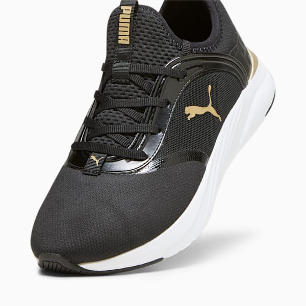SOFTRIDE Ruby Logo Luxe Women's Running Shoes, PUMA Black-Puma Team Gold, extralarge-IDN