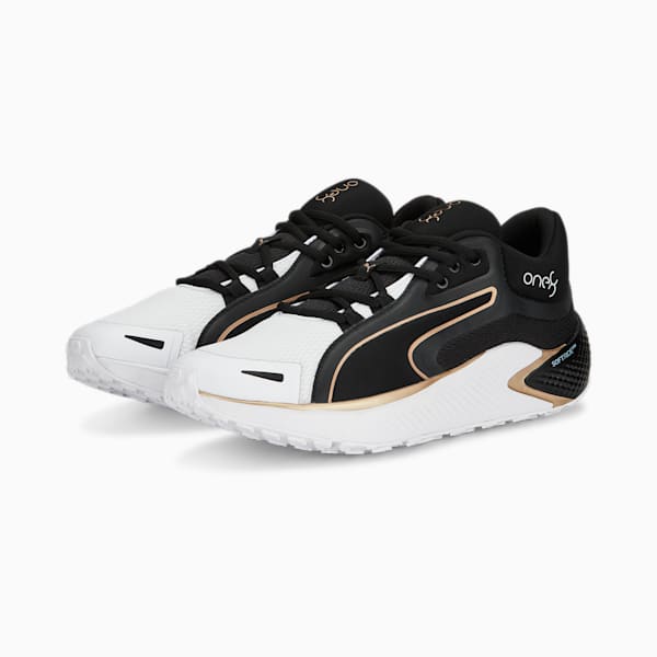 SOFTRIDE Pro Coast One8 Unisex Training Shoes, PUMA Black-PUMA Gold-PUMA White, extralarge-IND
