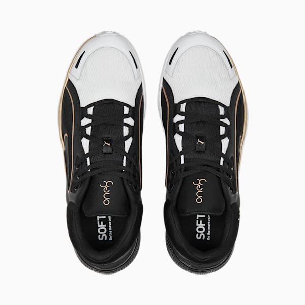SOFTRIDE Pro Coast One8 Unisex Training Shoes, PUMA Black-PUMA Gold-PUMA White, extralarge-IND