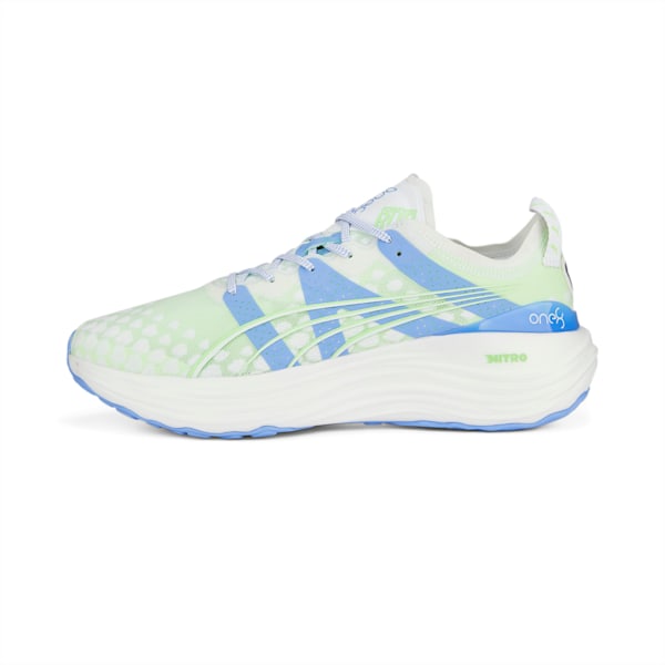 Foreverrun Nitro one8 Men's Running Shoes, PUMA White-Fizzy Lime-Elektro Purple, extralarge-IND