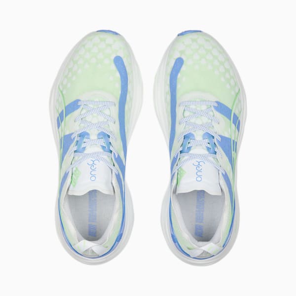 Foreverrun Nitro One8 Men's Running Shoes, PUMA White-Fizzy Lime-Elektro Purple