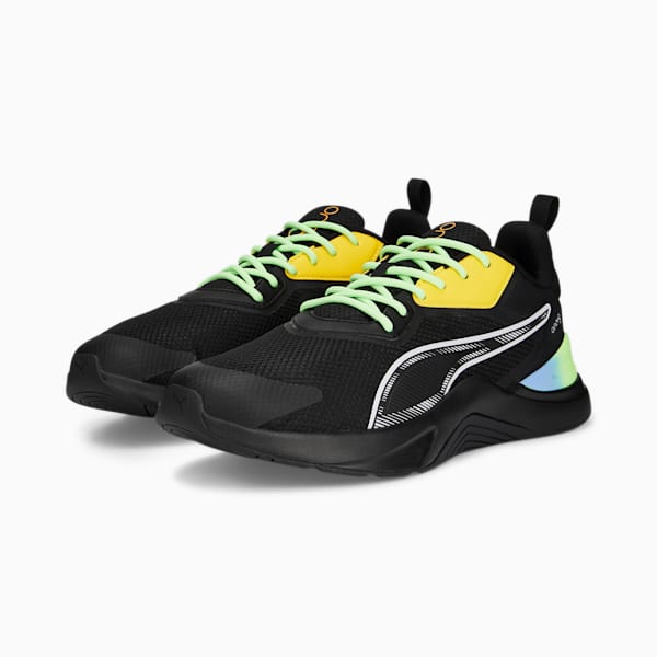 Infusion one8 Unisex Training Shoes, PUMA Black-Fizzy Lime, extralarge-IND
