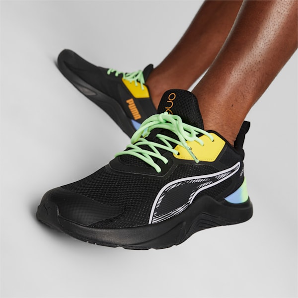 Infusion one8 Unisex Training Shoes, PUMA Black-Fizzy Lime, extralarge-IND