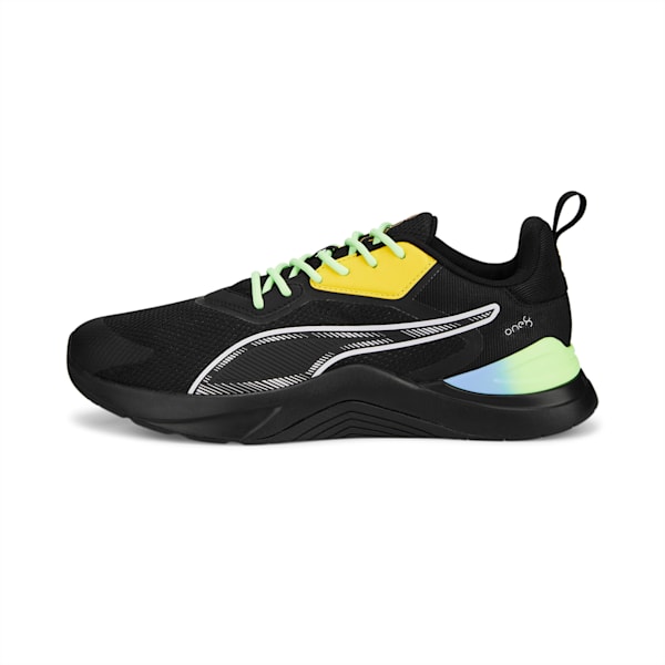 Infusion one8 Unisex Training Shoes, PUMA Black-Fizzy Lime, extralarge-IND