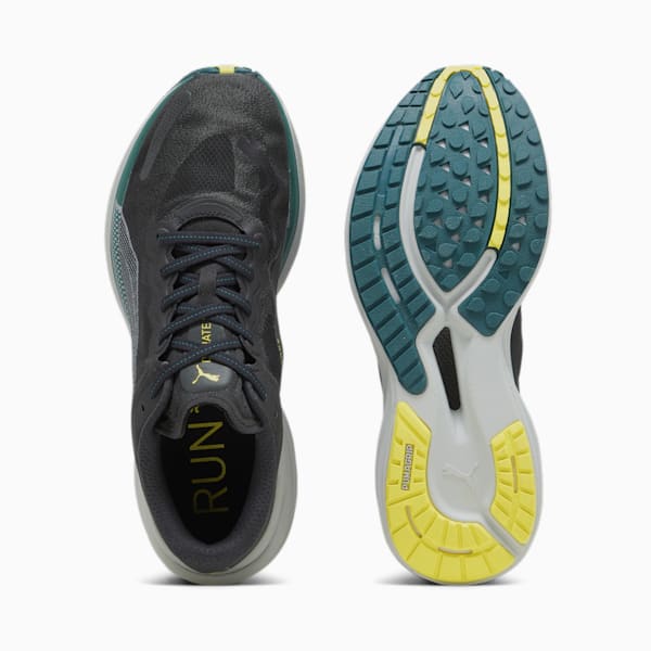 Tenis para correr Deviate NITRO™ 2 WTrepel para hombre, PUMA Black-Yellow Burst-Malachite, extralarge