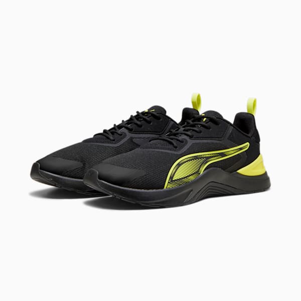 Infusion Premium Unisex Training Shoes, PUMA Black-Yellow Burst, extralarge-AUS