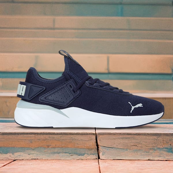 Amare Fresh Running Shoes, PUMA Navy-PUMA White-Ash Gray, extralarge-IND
