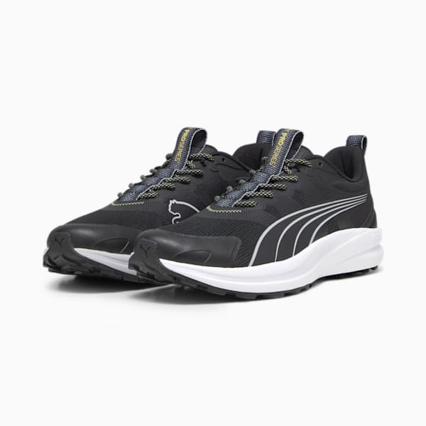 Redeem Pro Trail Running Shoes, PUMA Black-Yellow Blaze, extralarge-IND