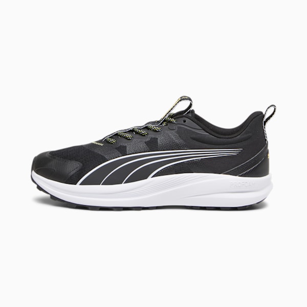 Redeem Pro Unisex Trail Running Shoes, PUMA Black-Yellow Blaze, extralarge-IND