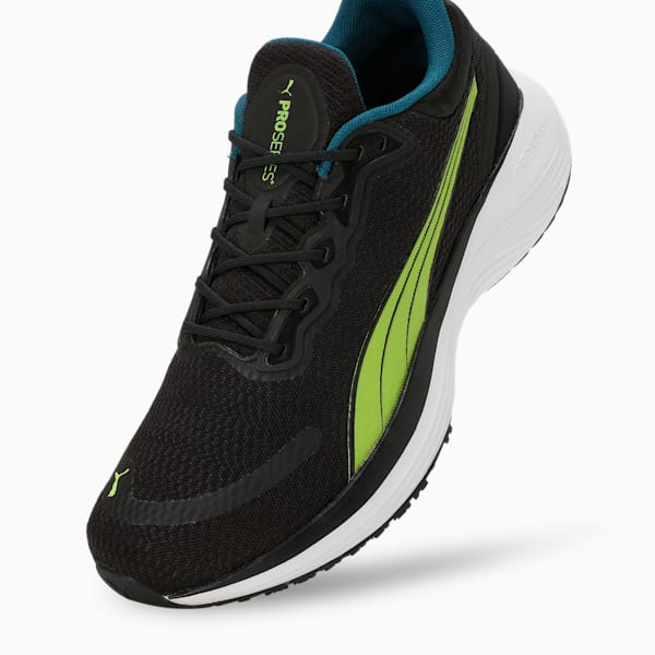 Scend Pro Running Shoes, PUMA Black-Lime Pow-Ocean Tropic, extralarge-IND