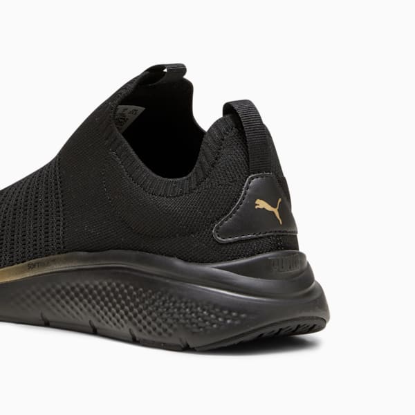 Tenis para correr Softride Pro Echo Slip Metal para mujer, PUMA Black-PUMA Gold, extralarge