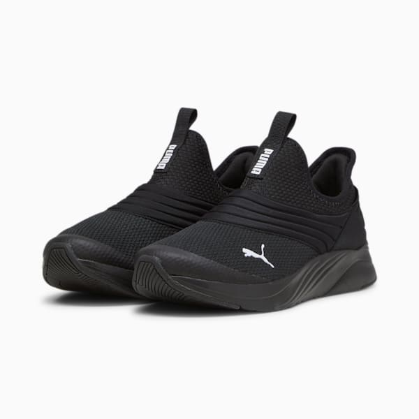 ウィメンズ ソフトライド ソフィア 2 スリッポン ランニングシューズ, PUMA Black-PUMA White, extralarge-JPN