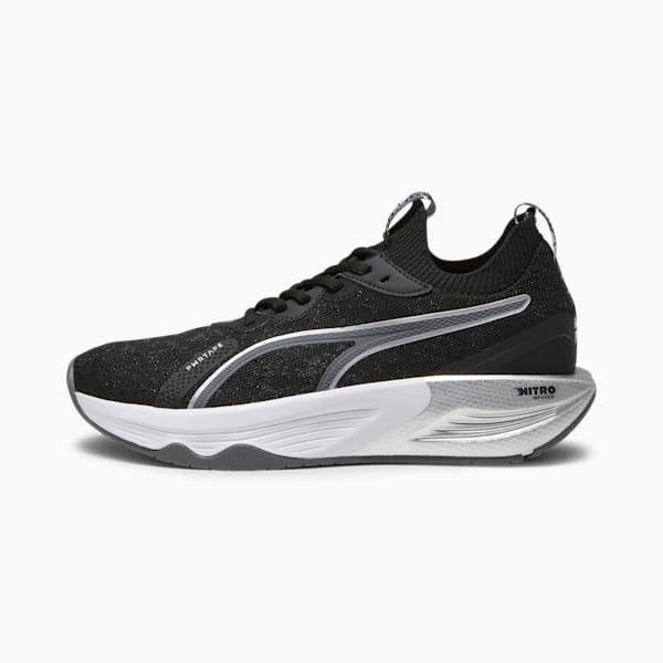 Tenis de entrenamiento Mujer PWR XX NITRO Luxe Retro Glam, PUMA Black-Cool Dark Gray-PUMA Silver, extralarge