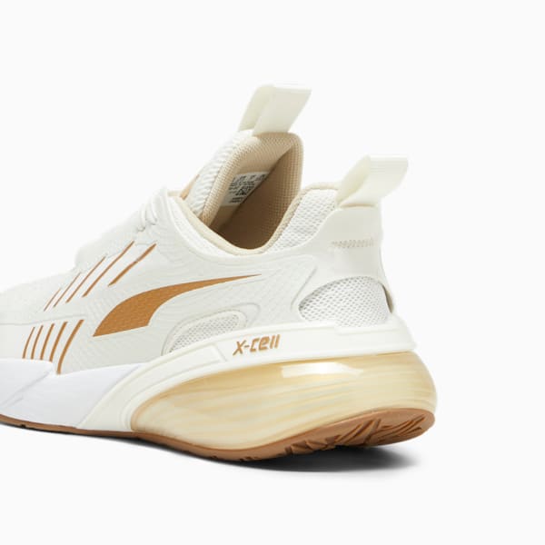 X-Cell Action Molten Metal Women's Running Shoes, Warm White-Toasted Almond-PUMA Gold, extralarge-IND