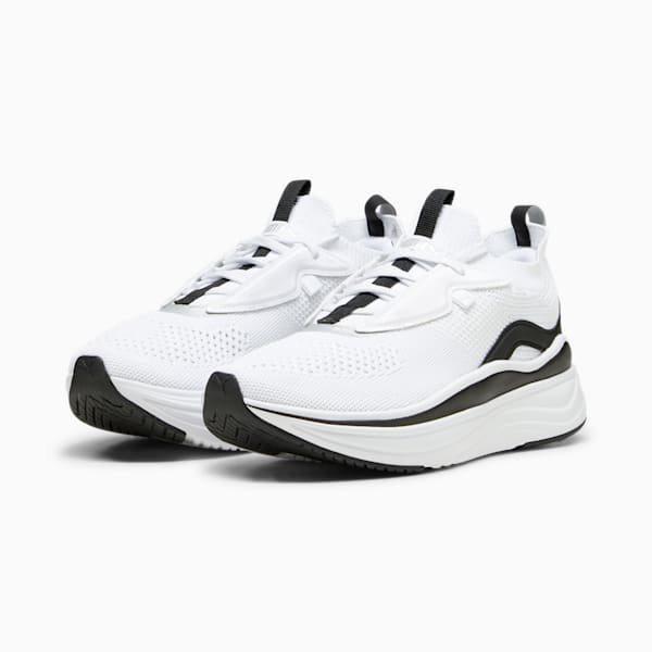 Souliers de course à pied Softride Stakd Femme, PUMA White-PUMA Black-PUMA Silver, extralarge