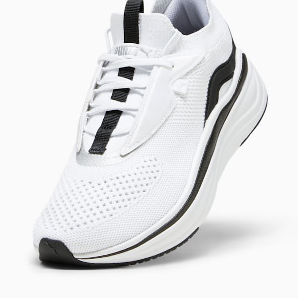 Softride Stakd Women's Running Shoes, PUMA White-PUMA Black-PUMA Silver, extralarge