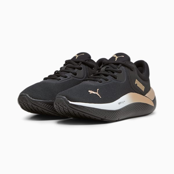 Softride Pro Molten Metal Women's Running Shoes, PUMA Black-PUMA Gold-Matte Gold, extralarge-IND