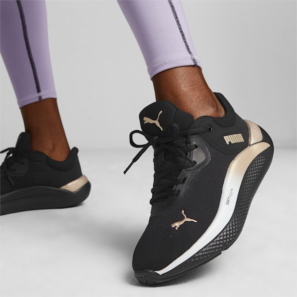 Softride Pro Molten Metal Women's Running Shoes, PUMA Black-PUMA Gold-Matte Gold, extralarge-IND