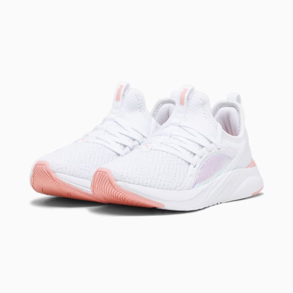 Softride Sophia 2 Crystal Youth Sneakers, PUMA White-Peach Smoothie-PUMA Black, extralarge-IND