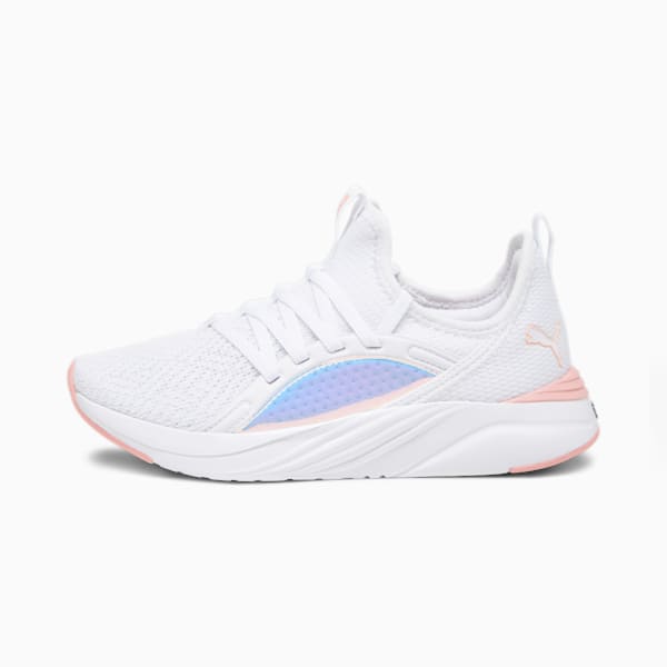 Zapatos deportivos Softride Sophia 2 Crystal para jóvenes, PUMA White-Peach Smoothie-PUMA Black, extralarge
