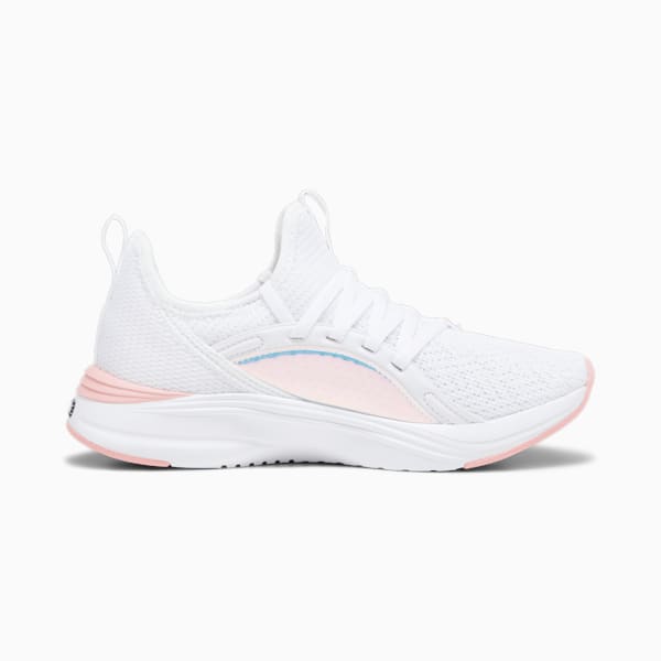 Softride Sophia 2 Crystal Youth Sneakers, PUMA White-Peach Smoothie-PUMA Black, extralarge-IND