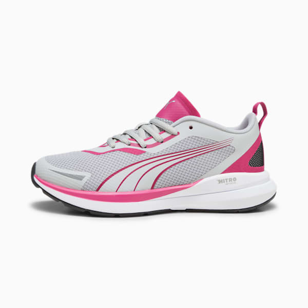 PUMA Kruz NITRO™ Big Kids' Sneakers, Ash Gray-Pinktastic-PUMA Silver, extralarge