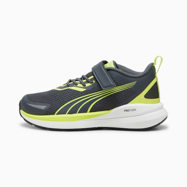 Tenis deportivos para niños Kruz, Strong Gray-Lime Pow-PUMA White, extralarge