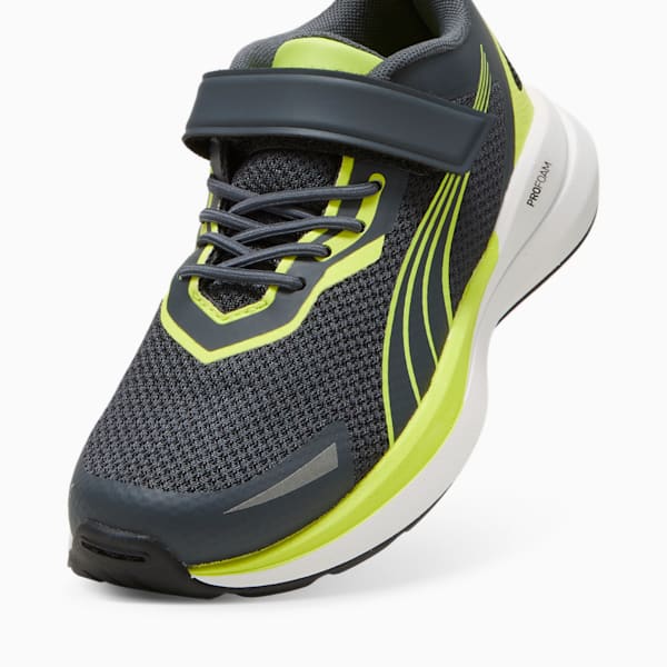 Tenis deportivos para niños Kruz, Strong Gray-Lime Pow-PUMA White, extralarge