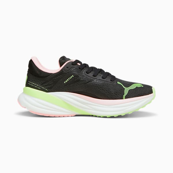 Magnify NITRO 2 Women's Running Shoes, PUMA Black-Koral Ice-Speed Green, extralarge-IND